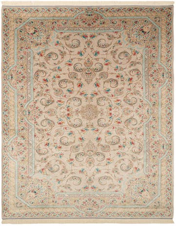 6' 6 x 9' 9 Ghom Design Rug