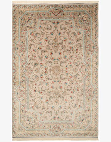 6' 6 x 9' 9 Ghom Design Rug