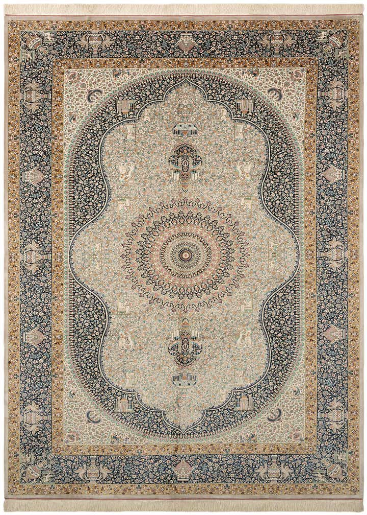 6' 6 x 9' 9 Ghom Design Rug