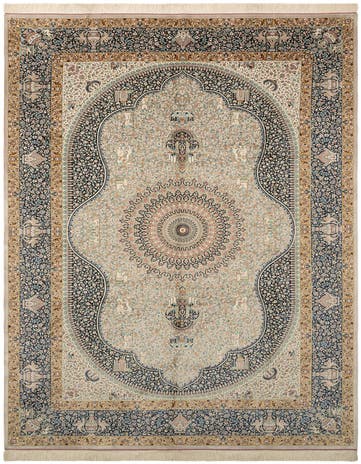 6' 6 x 9' 9 Ghom Design Rug