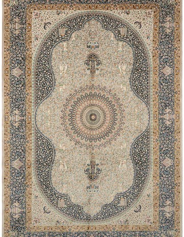 6' 6 x 9' 9 Ghom Design Rug