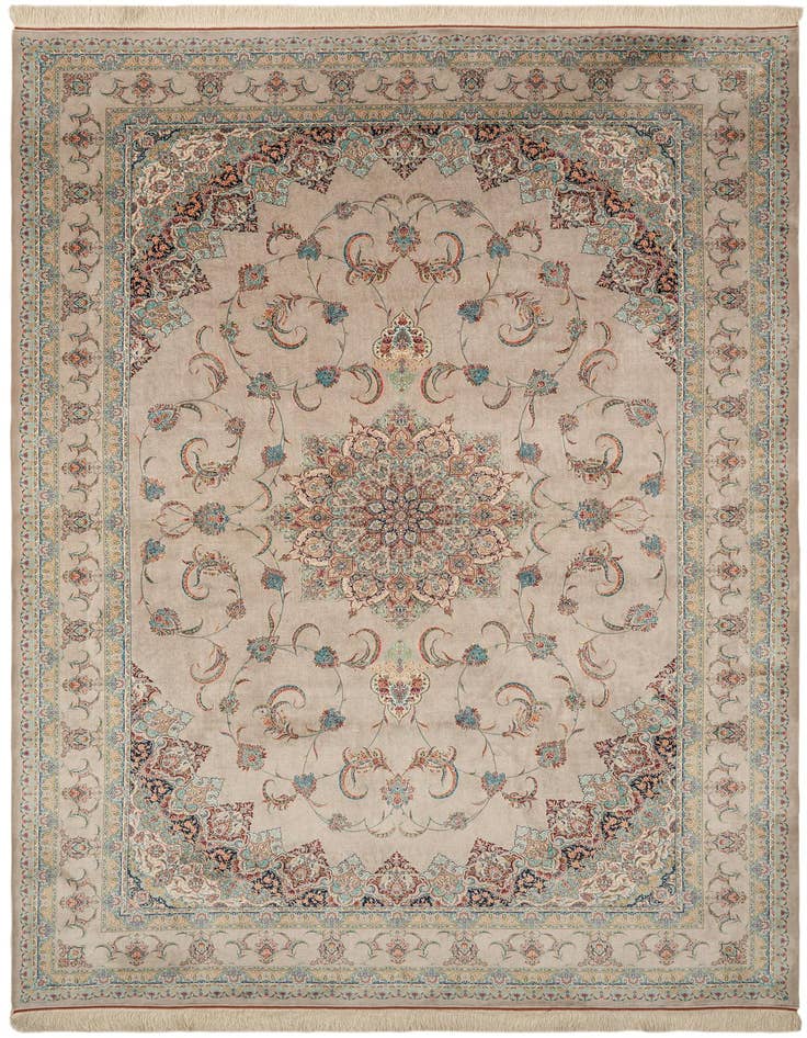 Detail image of 6' 6 x 9' 9 Ghom Design Rug