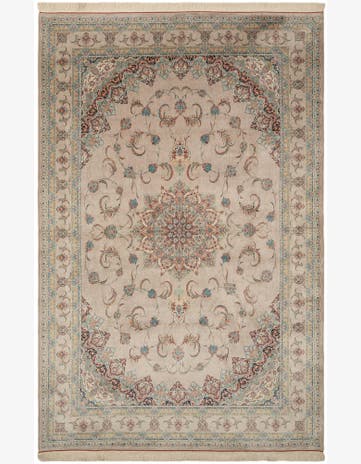 6' 6 x 9' 9 Ghom Design Rug