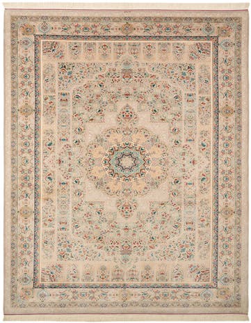 6' 6 x 9' 10 Ghom Design Rug