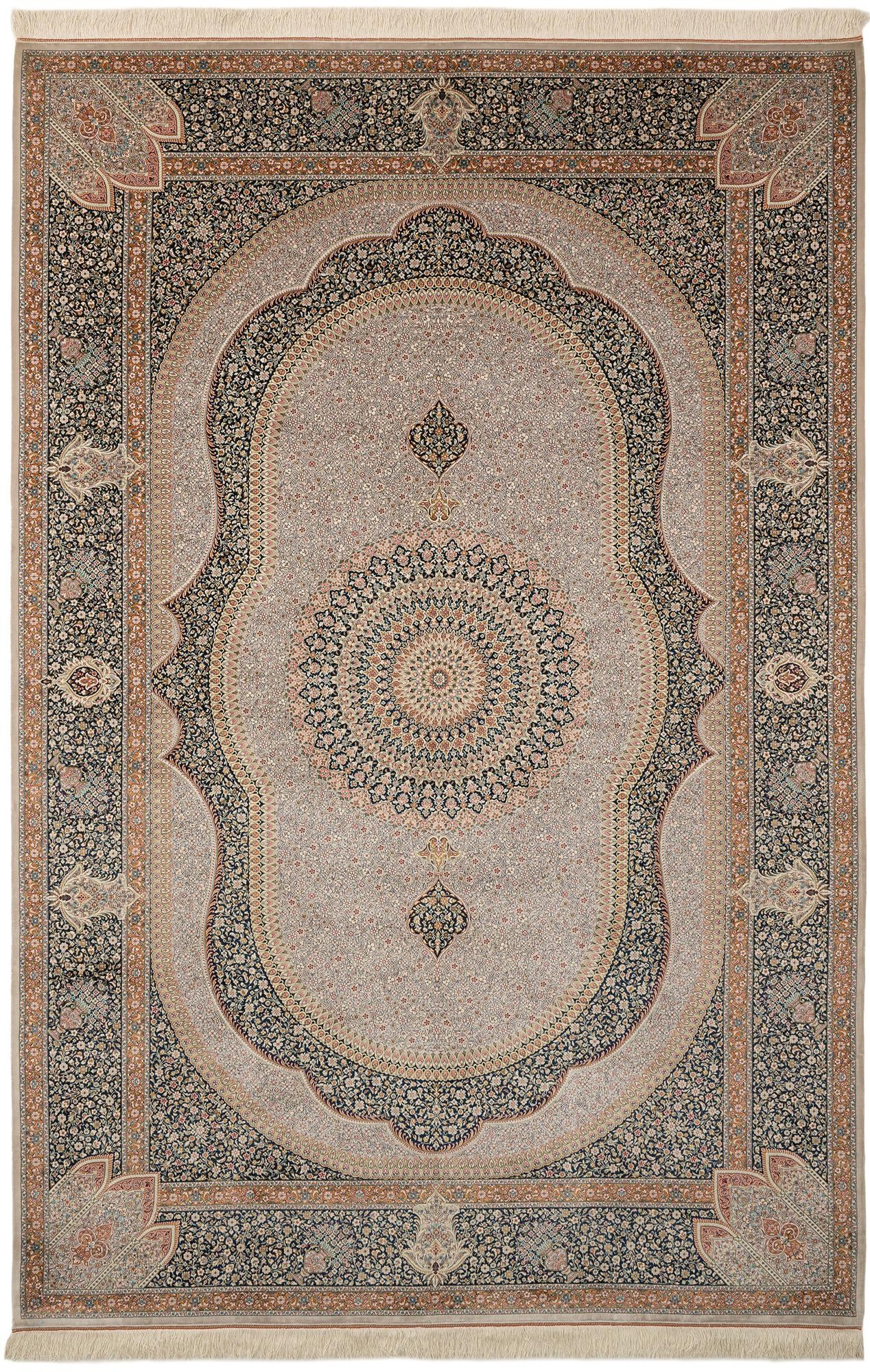 6' 6 x 9' 9 Ghom Design Rug