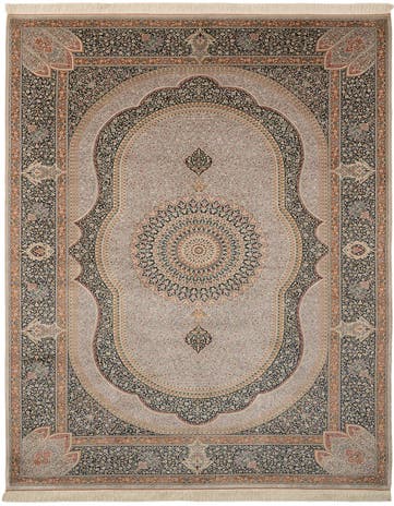 6' 6 x 9' 9 Ghom Design Rug