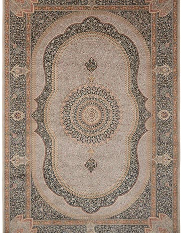 6' 6 x 9' 9 Ghom Design Rug