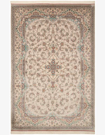 6' 7 x 9' 9 Ghom Design Rug