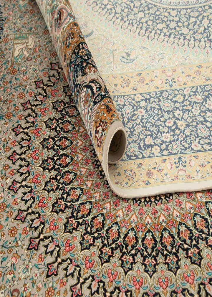 6' 5 x 9' 9 Ghom Design Rug