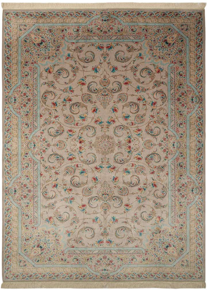 6' 6 x 9' 9 Ghom Design Rug