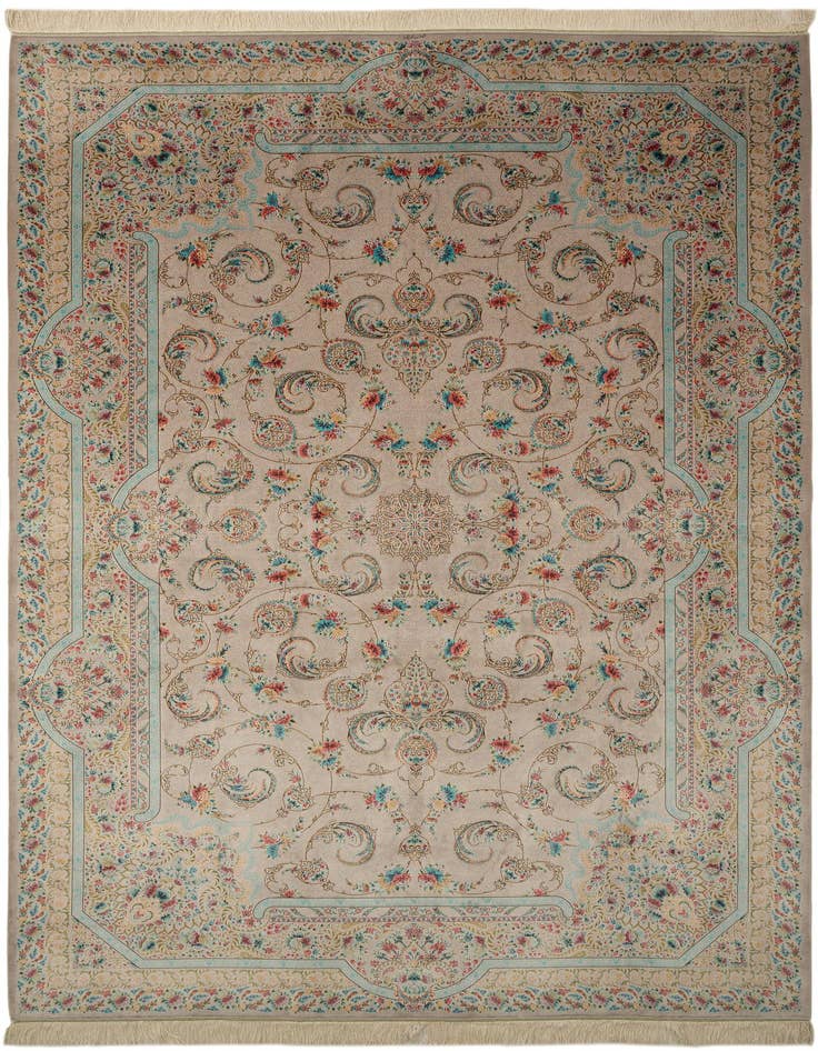 Detail image of 6' 6 x 9' 9 Ghom Design Rug
