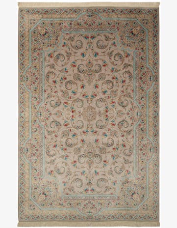6' 6 x 9' 9 Ghom Design Rug