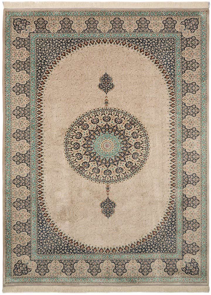 6' 6 x 9' 9 Ghom Design Rug