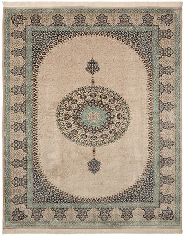 6' 6 x 9' 9 Ghom Design Rug