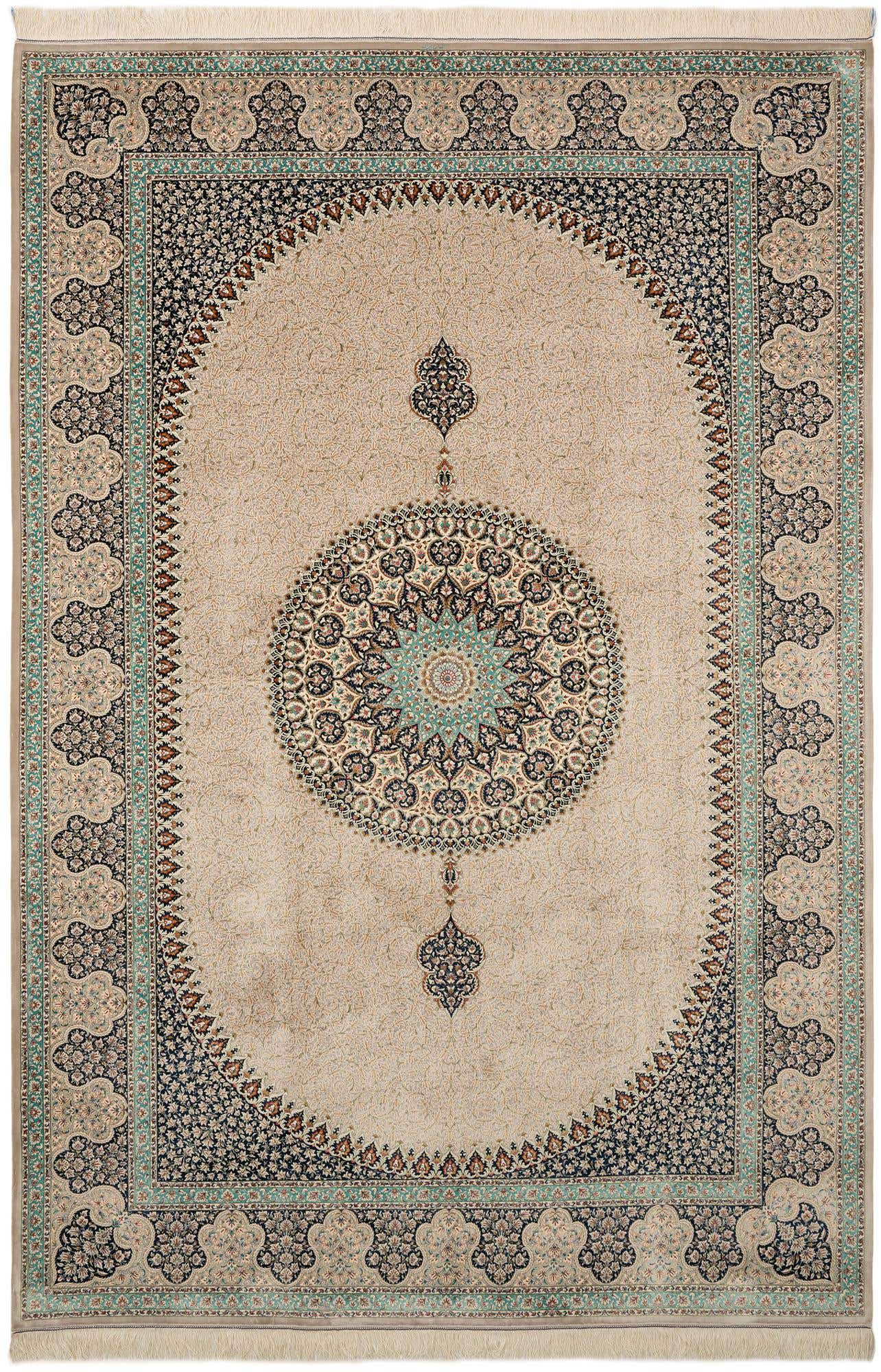 6' 6 x 9' 9 Ghom Design Rug
