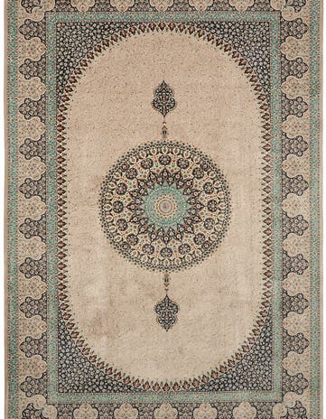 6' 6 x 9' 9 Ghom Design Rug