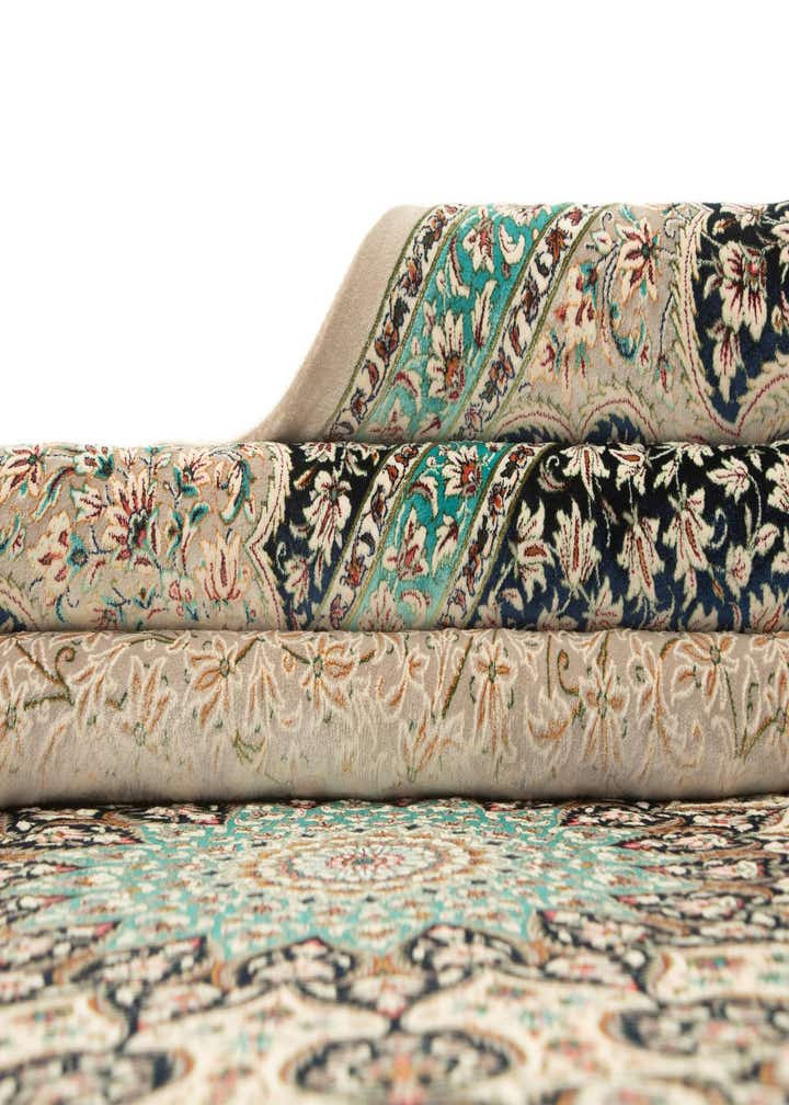 6' 6 x 9' 9 Ghom Design Rug