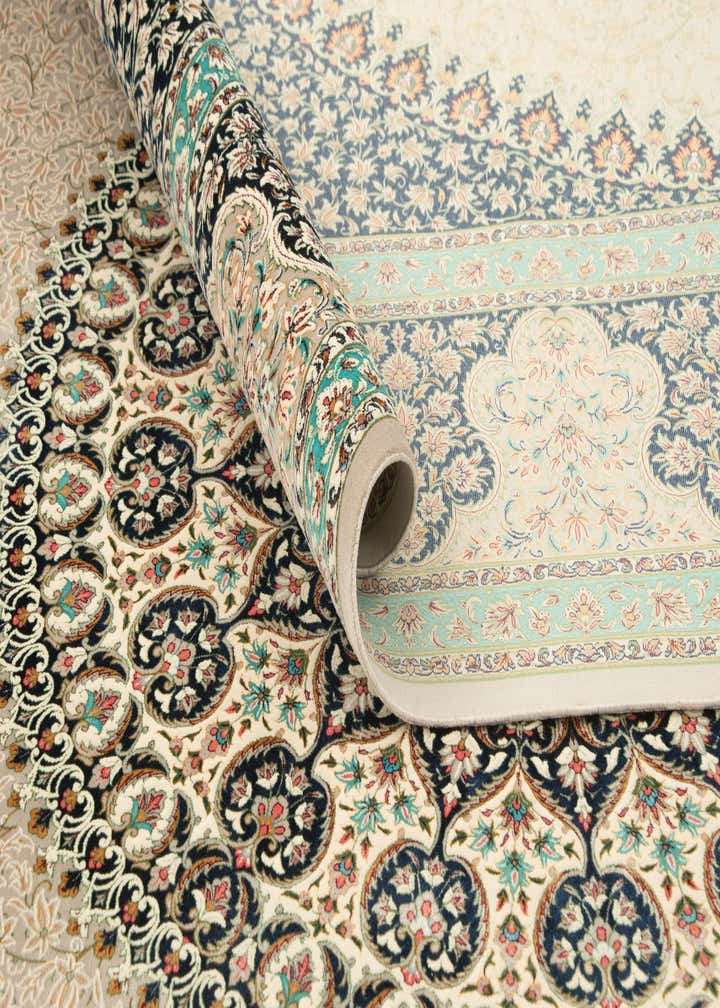 6' 6 x 9' 9 Ghom Design Rug