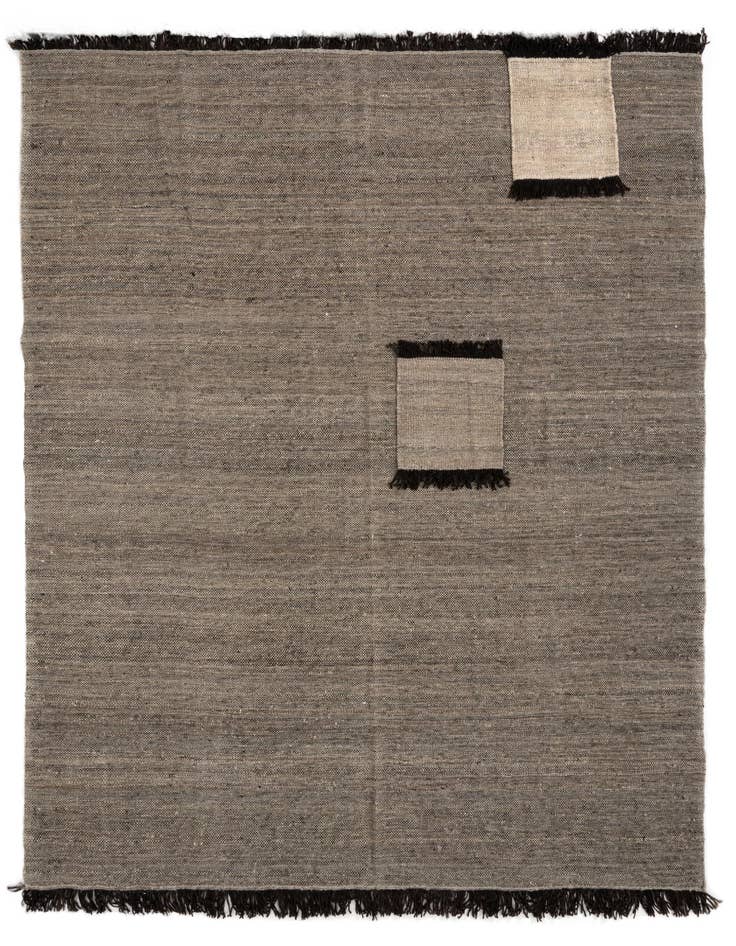 Detail image of 9' x 9' 7 Hand Knotted Handweb Wool Rug