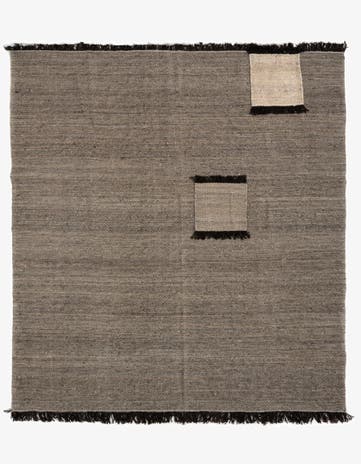 9' x 9' 7 Hand Knotted Handweb Wool Rug