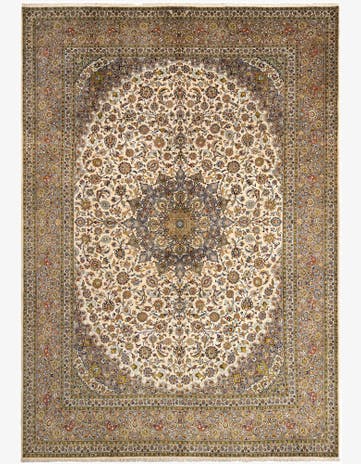 9' 8 x 13' 5 Kashan Wool Rug