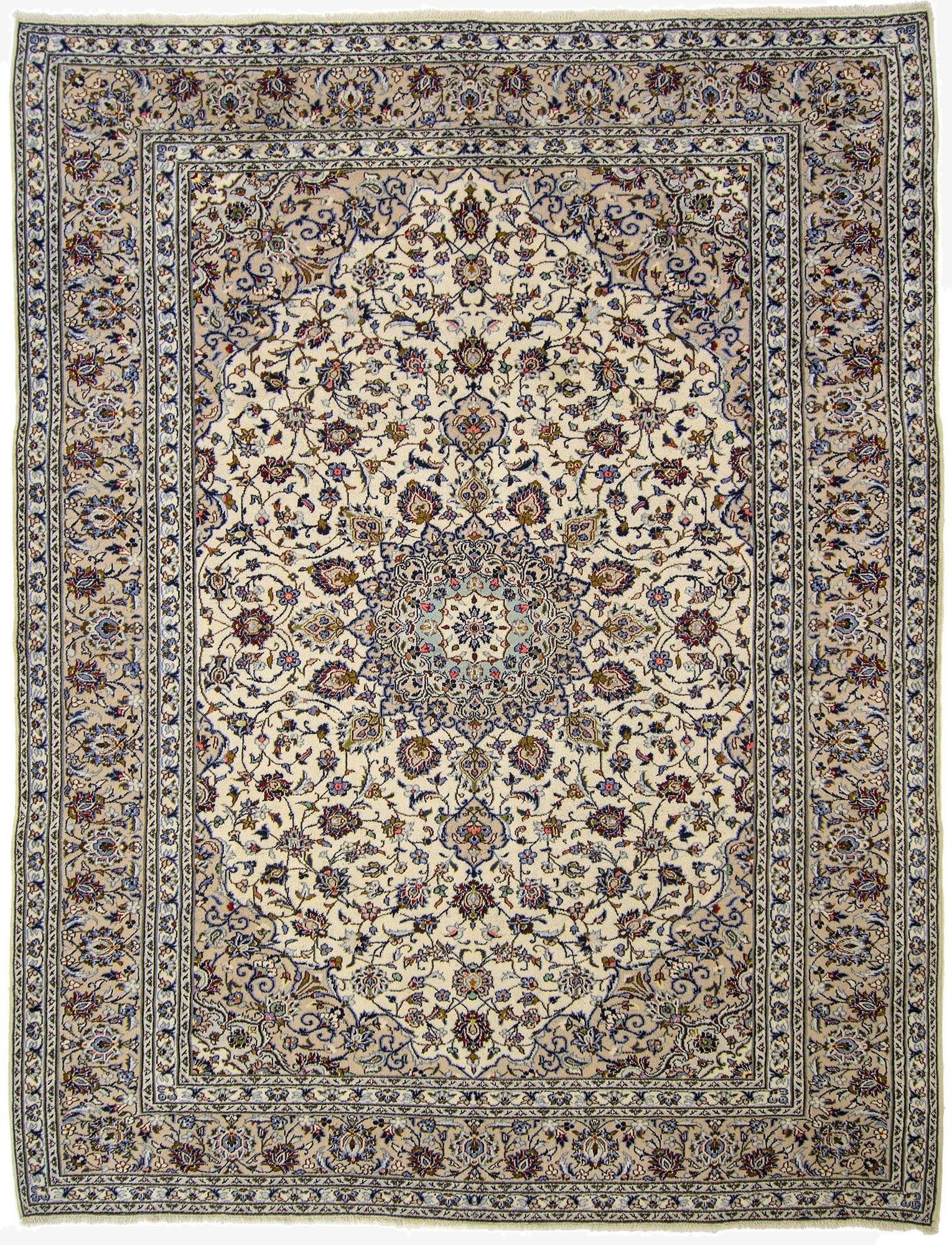 8' 4 x 11' 4  Hand Knotted Kashan Persian Rug
