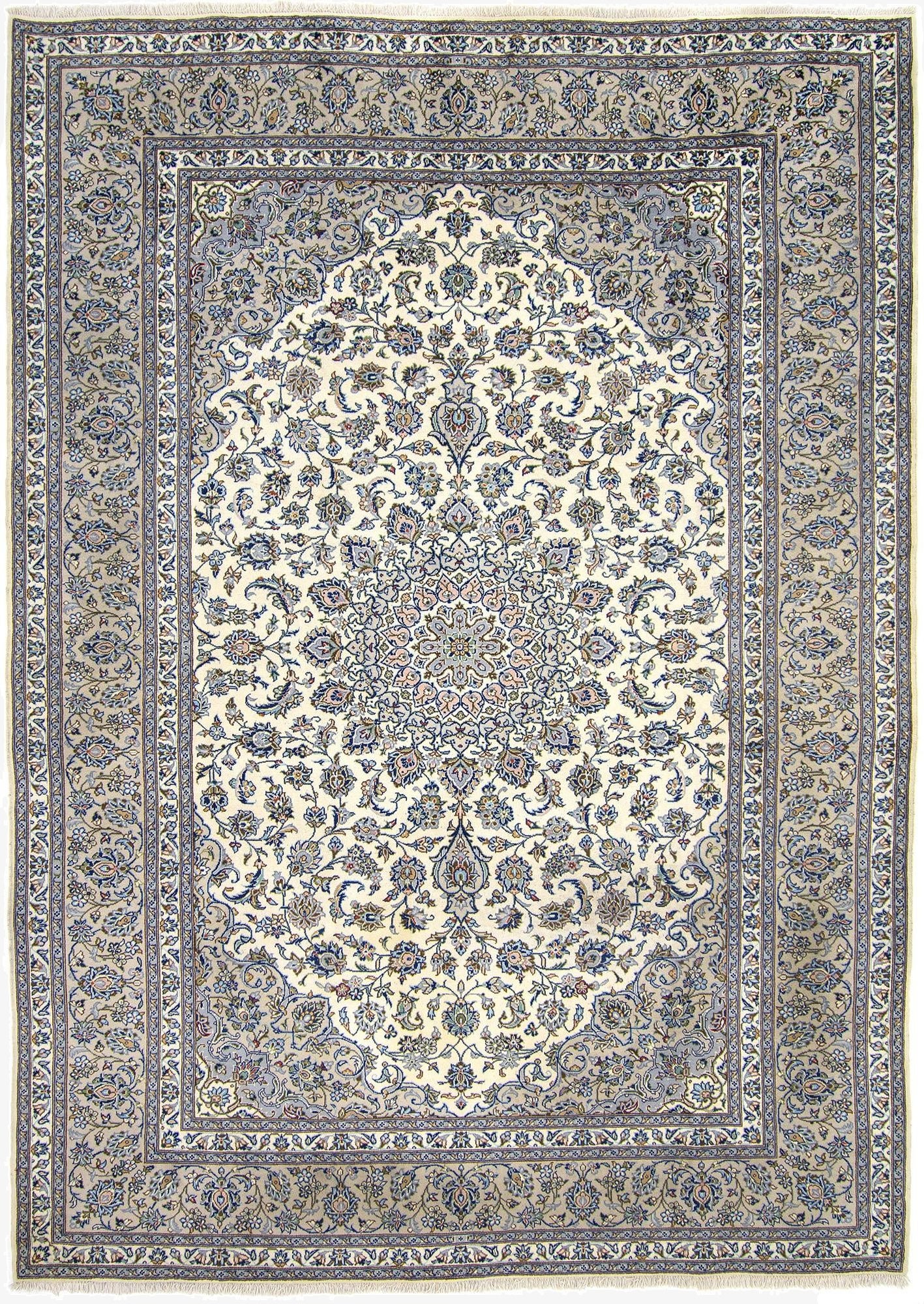 8' 4 x 11' 4  Hand Knotted Kashan Persian Rug
