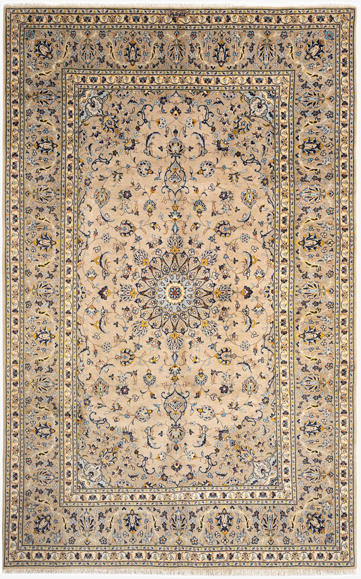 6' 3 x 10' Kashan Wool Rug