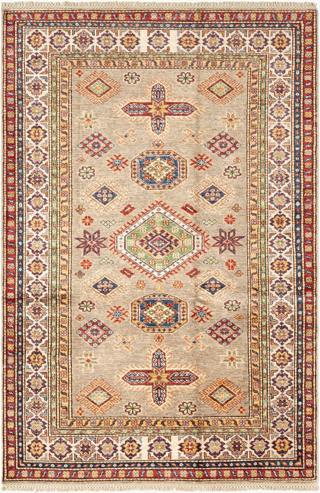 4' x 6' 1 Kazak Wool Rug