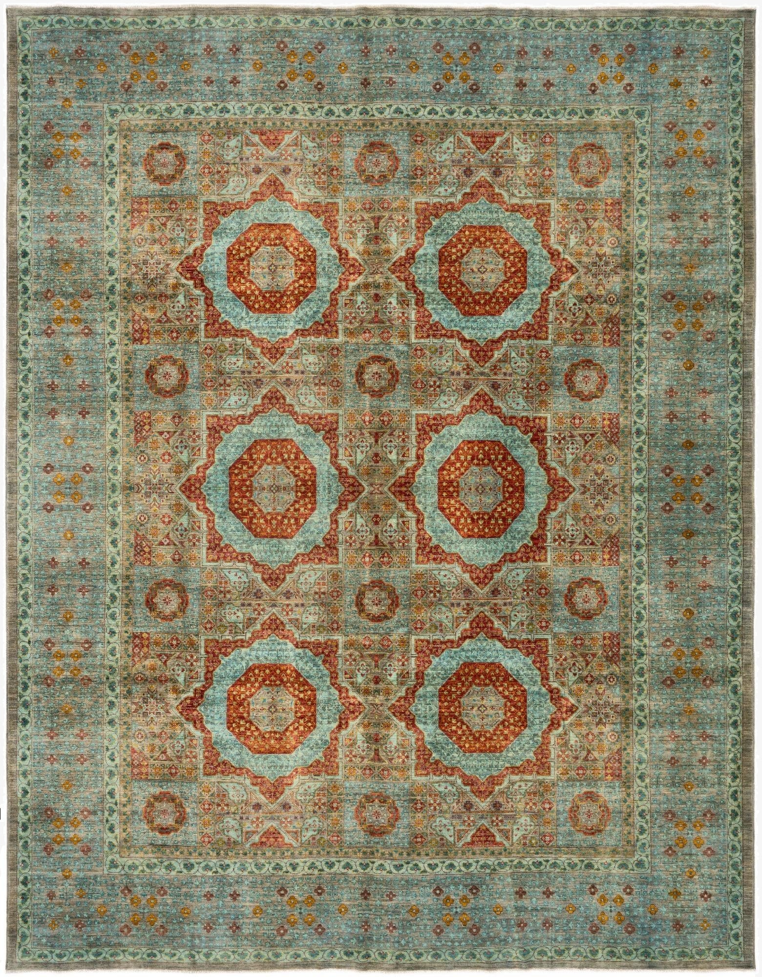 8' 11 x 11' 8 Mamluk Wool Rug