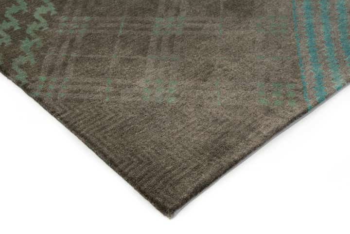 8' x 9' 10 Hand Knotted Modern Manshu Wool Rug