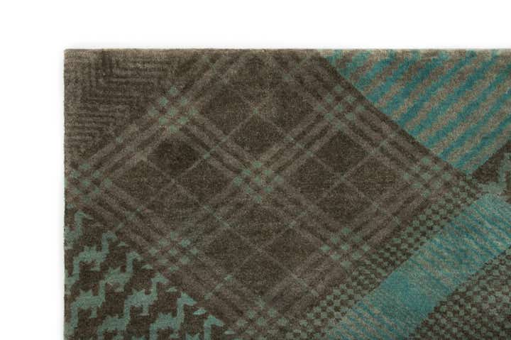 8' x 9' 10 Hand Knotted Modern Manshu Wool Rug