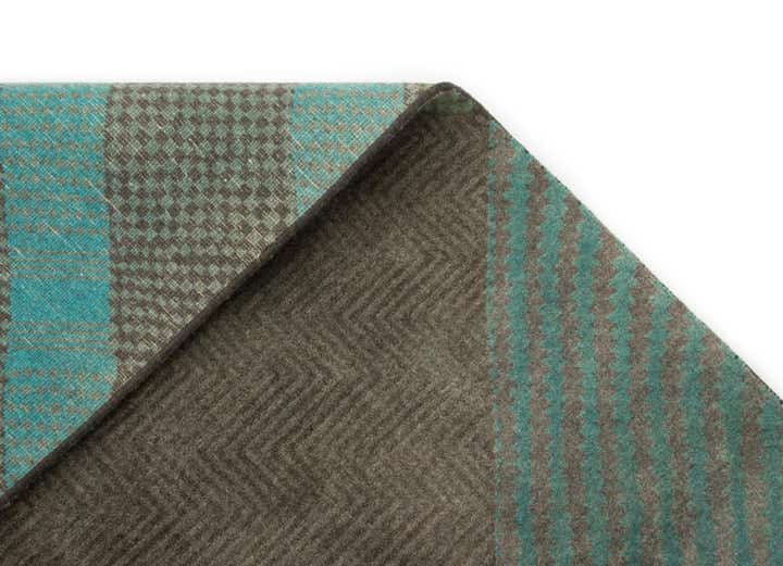 8' x 9' 10 Hand Knotted Modern Manshu Wool Rug