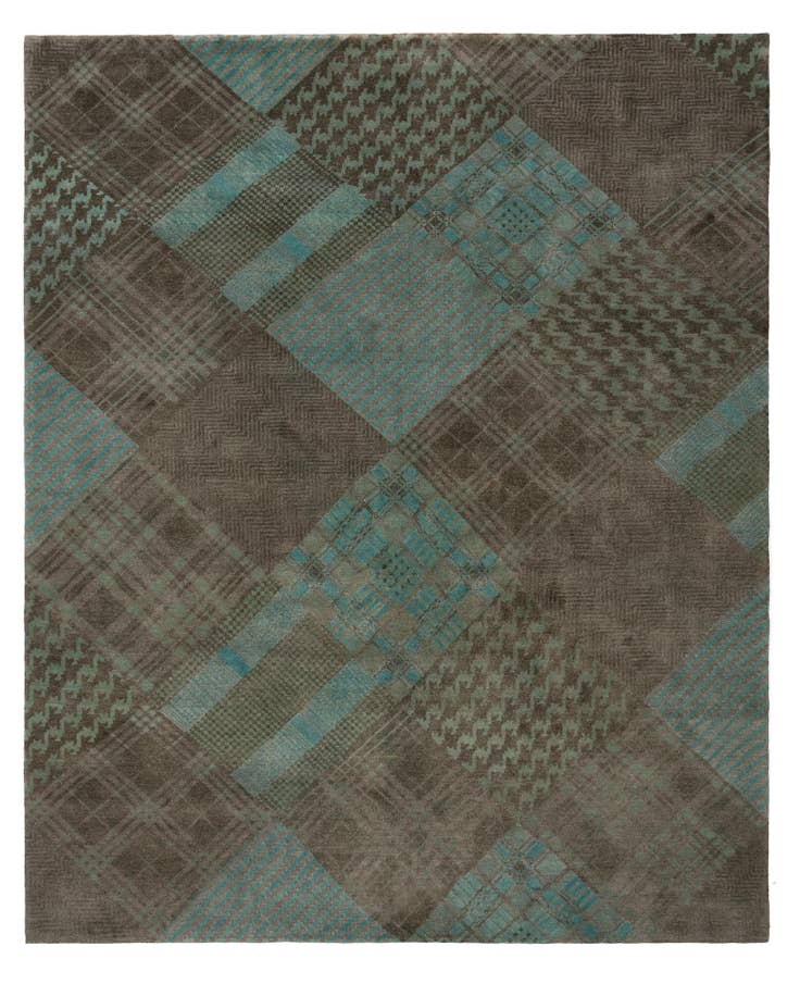 Detail image of 8' x 9' 10 Hand Knotted Modern Manshu Wool Rug