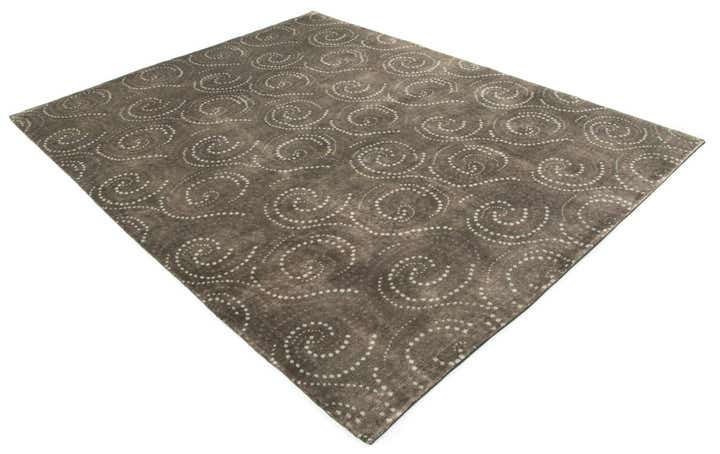7' 9 x 9' 11 Modern Manshu Wool Rug