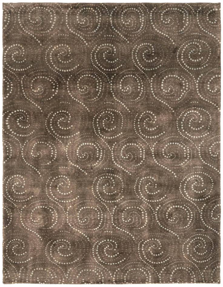 Detail image of 7' 9 x 9' 11 Modern Manshu Wool Rug