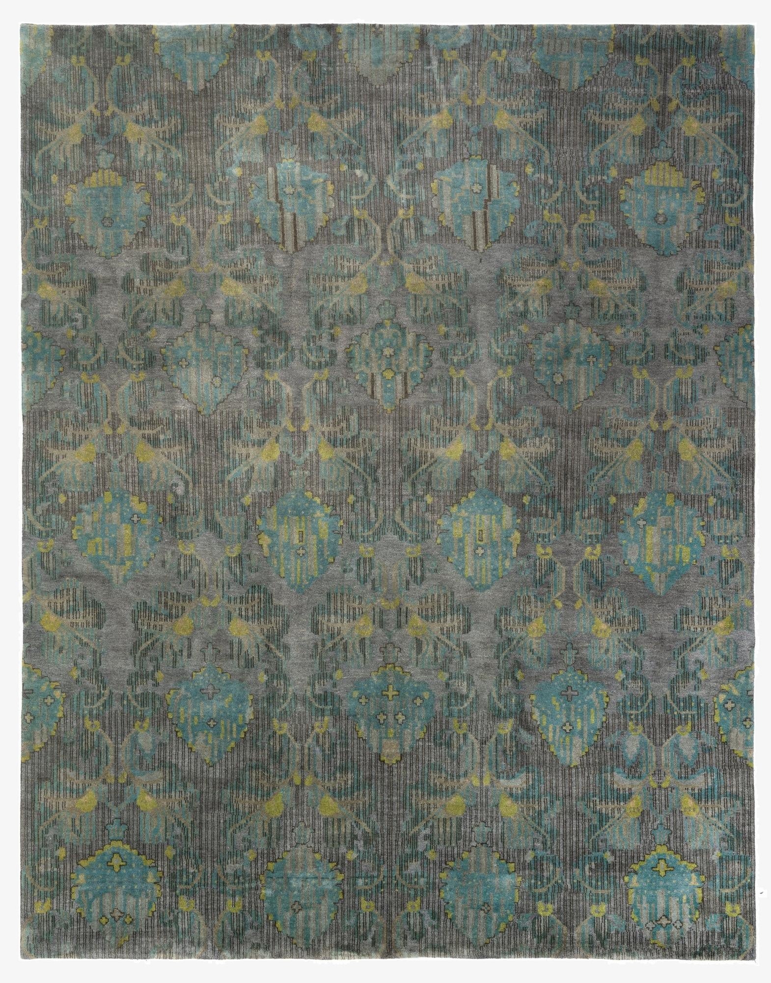 7' 11 x 9' 11  Hand Knotted Modern Manshu Rug