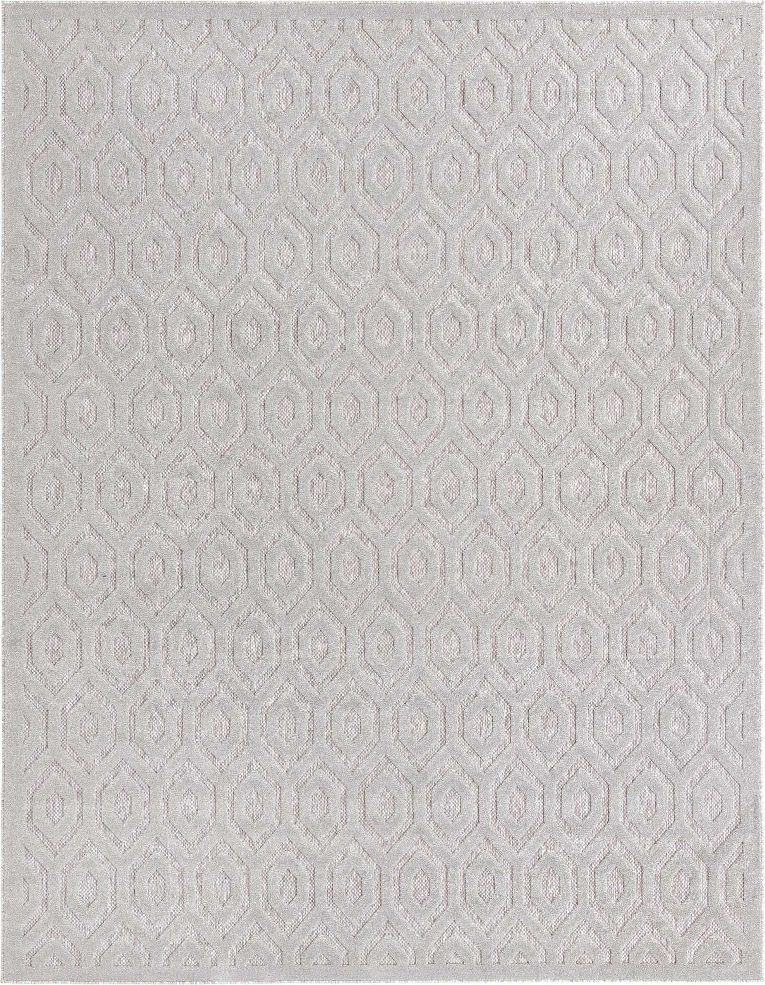 9' x 12' Easy-Clean Trellis Textured Indoor / Outdoor Rug