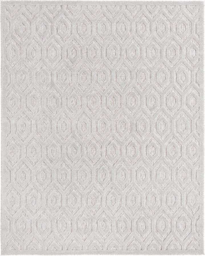 7' 10 x 10' Easy-Clean Trellis Textured Indoor / Outdoor Rug