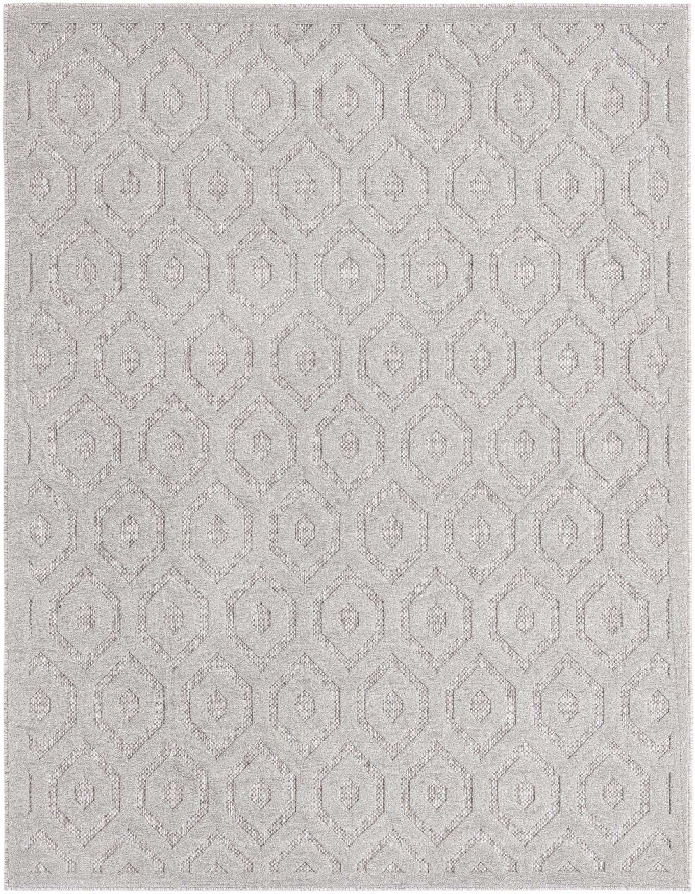 6' x 9' Easy-Clean Trellis Textured Indoor / Outdoor Rug