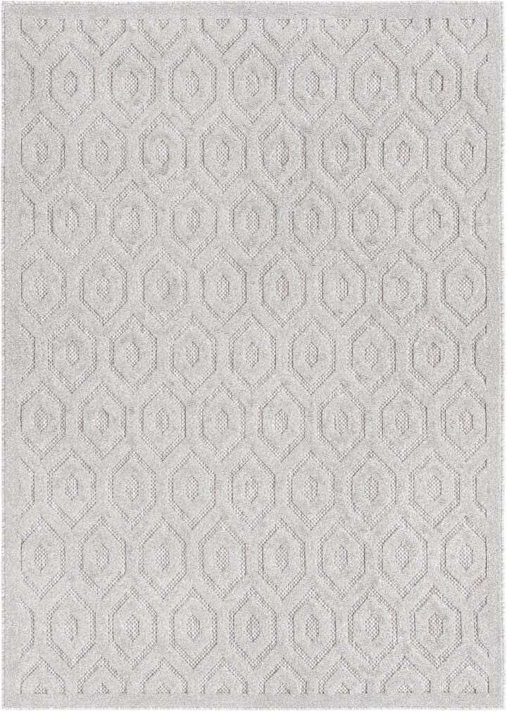 5' 3 x 8' Easy-Clean Trellis Textured Indoor / Outdoor Rug