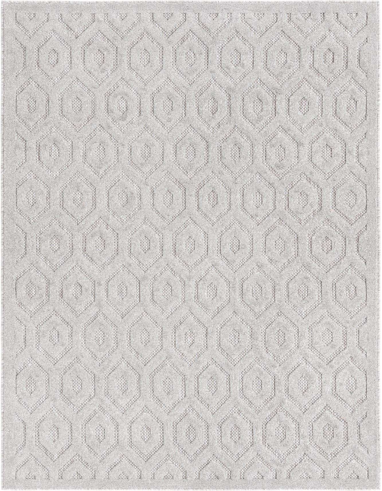 5' 3 x 8' Easy-Clean Trellis Textured Indoor / Outdoor Rug