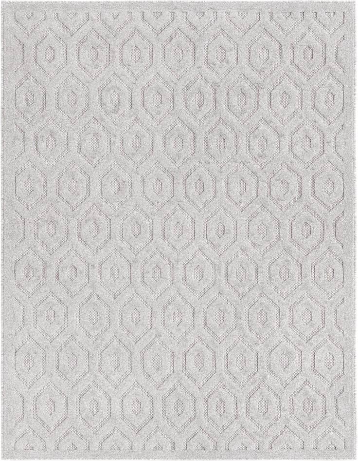 Detail image of 5' 3 x 8' Easy-Clean Trellis Textured Indoor / Outdoor Rug