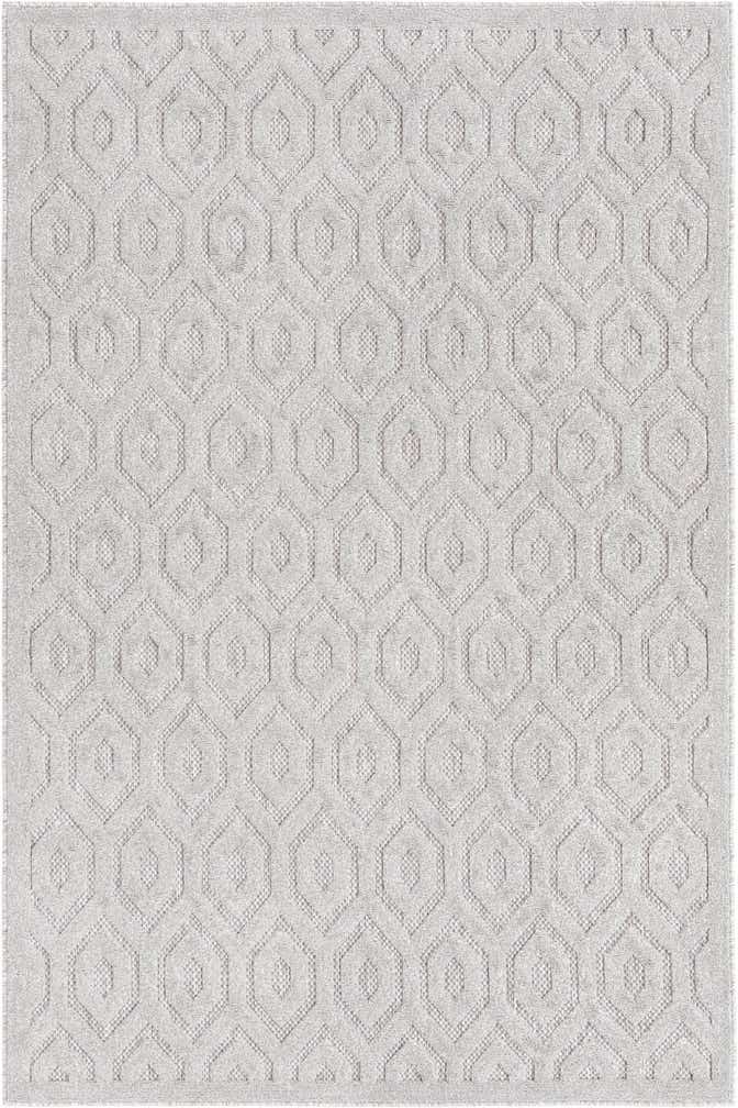 5' 3 x 8' Easy-Clean Trellis Textured Indoor / Outdoor Rug