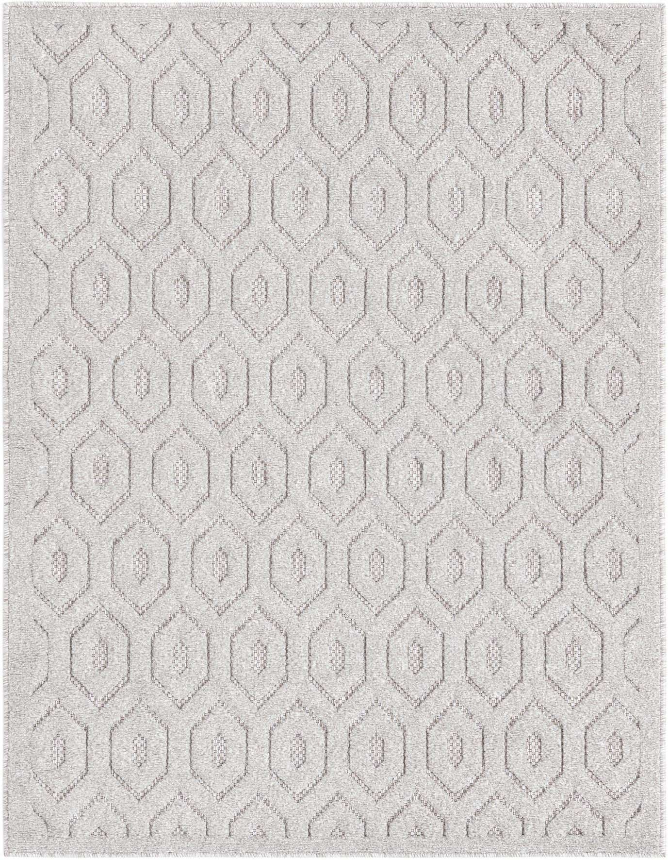 4' x 6' Easy-Clean Trellis Textured Indoor / Outdoor Rug