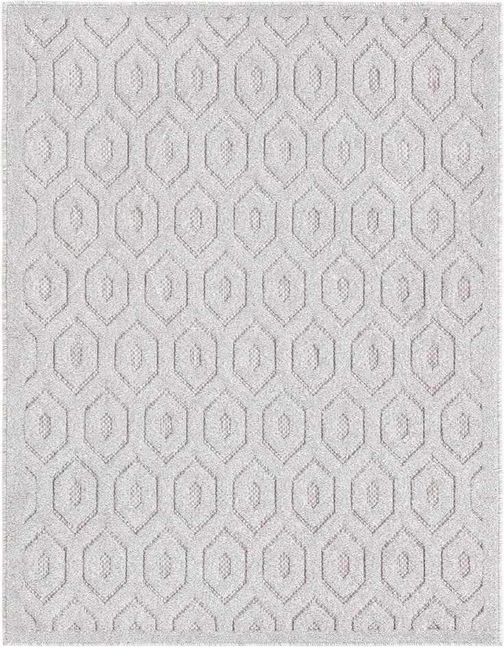 Detail image of 4' x 6' Easy-Clean Trellis Textured Indoor / Outdoor Rug