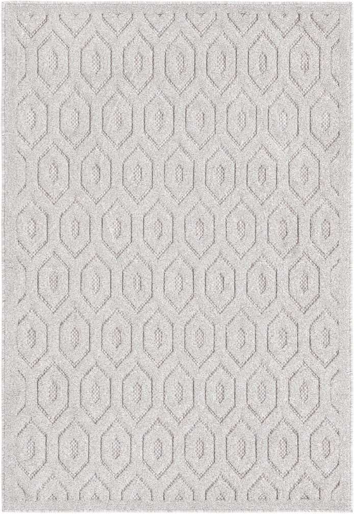 4' x 6' Easy-Clean Trellis Textured Indoor / Outdoor Rug