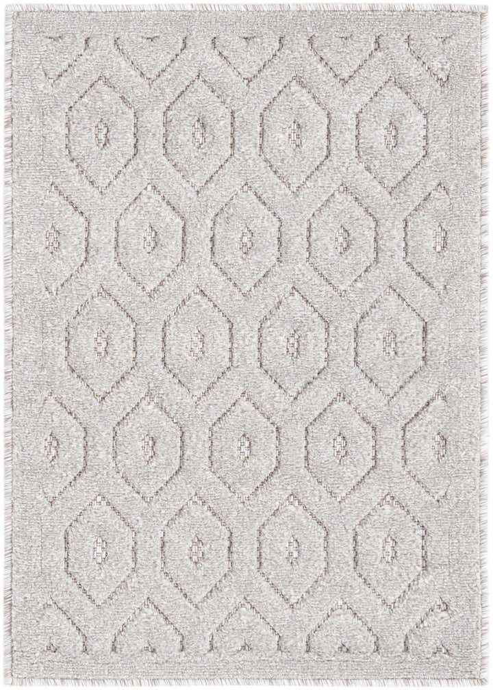 2' x 3' Easy-Clean Trellis Textured Indoor / Outdoor Rug