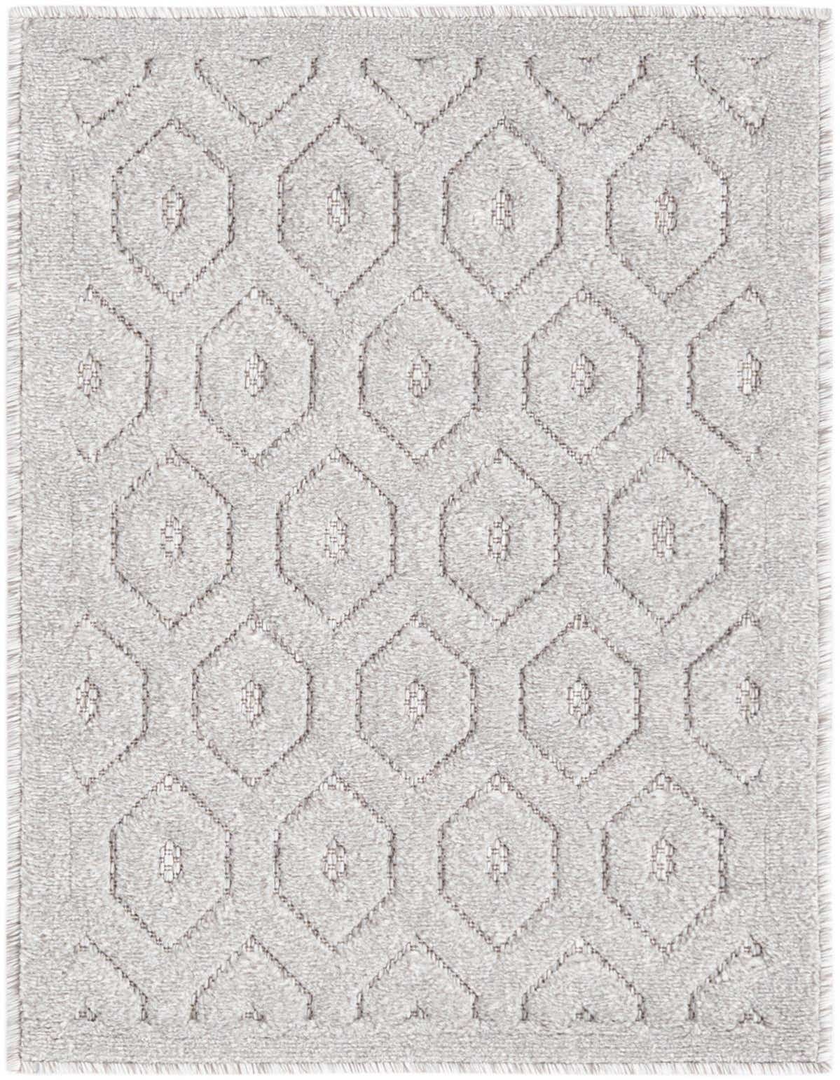 2' x 3' Easy-Clean Trellis Textured Indoor / Outdoor Rug