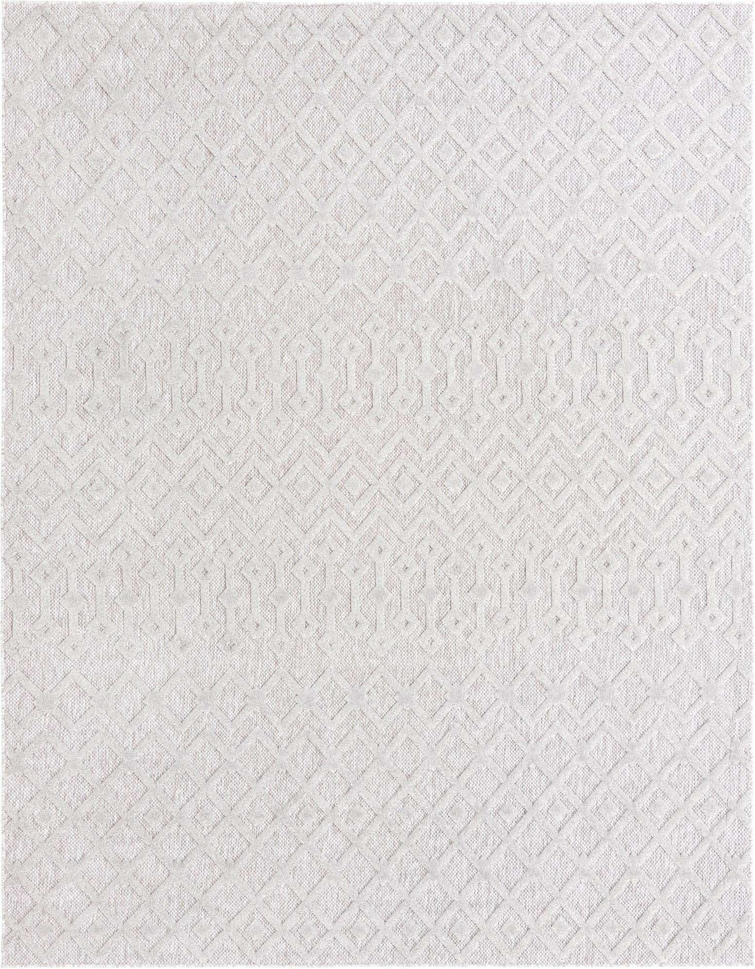 9' x 12' Easy-Clean Trellis Textured Indoor / Outdoor Rug